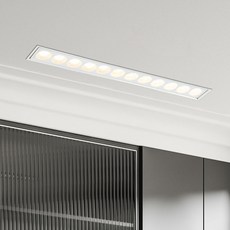 Wonha LED DS Leuki 無邊框嵌入式燈 12孔 12W 無頻閃 暖白光, 白色, 1個