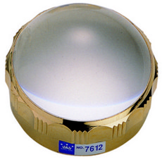 LIFE徠福 文鎮放大鏡 5X 鍍金色 NO.7612，閱讀輔助工具，清晰視野，穩固放置, 金色, 1個