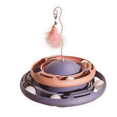 Daamoa 3合1貓咪行星轉盤玩具, 紫色, 1個