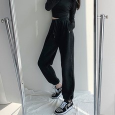 MYSEASON 女性人造羊羔絨內裡運動褲