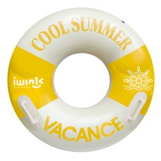 i wink 海洋圓形玩水游泳圈 100cm, 1個, 黃色
