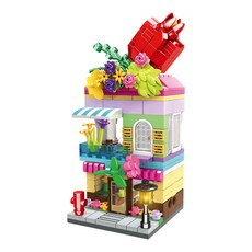 젠블럭 購物街商店積木 234p (C0346B), 花店
