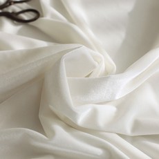 彈力素色天鵝絨布, 1 白色象牙