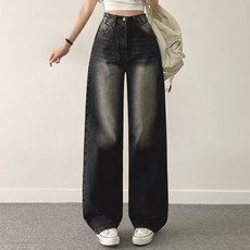 Anywhere 女款直筒寬版丹寧褲