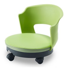 CHAIR FOCUS Egg 坐式滾輪椅 高級坐墊 靠背 EGB-450, 1個, 綠色