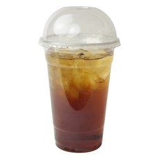 Inp PET 冰杯 杯身 + 圓頂開孔蓋 套組, 50組, 1組