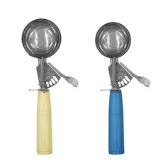 ZEUS Kitchenware 冰淇淋勺 10號 + 16號 套組, 象牙白 + 藍色, 1套