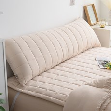 Inyx 布丁軟水洗靠背長型頭枕 絎縫枕套含枕芯, 米色