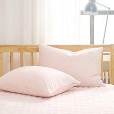 오싹 접촉냉감 쿨 여름 베개커버 + 베개솜 세트, 핑크, 2세트