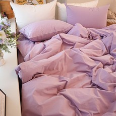 60支棉高密度水洗被套, 紫色