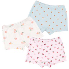 Maykids 女童圖案印花棉質彈力4角內褲組 3入