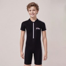 koogi adventure 男童國家代表隊拉鍊短袖半連身室內泳衣 KB-R150