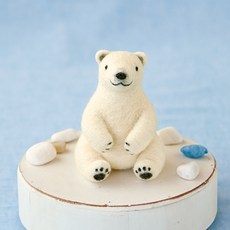 HAMANAKA 羊皮氈 DIY 套件 441-463, 1套, 白熊