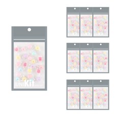 Uniart Tiny Beads粉彩糖果霧面 中 7號, 混色, 10個