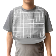 로시테라 탈부착 성인용 턱받이, 그레이-M, 1개