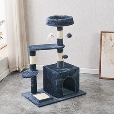Chilsi 貓咪柔軟經典貓跳台, 1個, 海軍藍