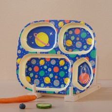 rice 幼兒用四格餐盤, 2個, 行星, 單品