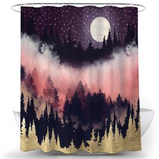 風景藝術 浴簾 TYPE2 100 x 180 cm, 1個, 多色(混合)