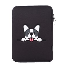 inntzone 卡通角色 iPad Galaxy Tab 平板電腦保護包 INTC-305X, 炭黑色 鬥牛犬