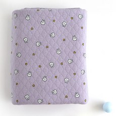 Lily Fabric 鋪棉布料 閃亮兔子, 紫色, 1個