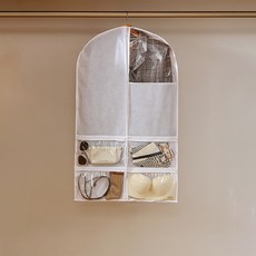 讚讚哥 衣物防塵多功能口袋收納套 白色 JNHA2094, 1個, 1入