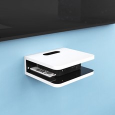 Justwall 簡約媒體裝飾櫃, 白色 + 黑色, 1個