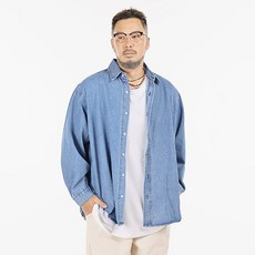 Big Easy 男款Oversize復古水洗牛仔襯衫