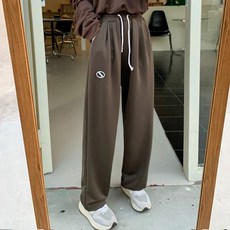 구디프 여성용 하이웨스트 모던베이직 와이드팬츠