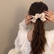 디멜디 여성용 진주 머리 곱창밴드