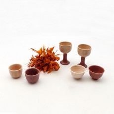 月鹽 陶瓷人生綜合感性酒杯組 蜜桃印地安, 1套, 酒杯 6入