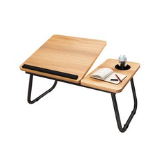 BEESTORE 可調節角度折疊桌, 木紋色