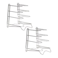 特別全不鏽鋼平底鍋收納架 一體型 4層 2入, 單色