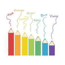 Artihome 彩色鉛筆彩色線條牆貼, 混色