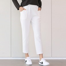 女款舒適彈性鬆緊帶長褲