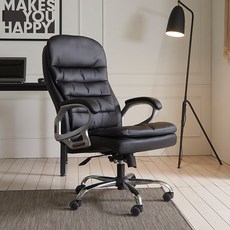 삼익가구 NEW 조이 사무용 중역 의자 고객직접설치, 블랙