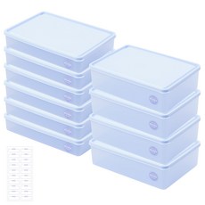 BETREE Fresh 冷凍庫整理盒混合組1 1.5L 6個+2.3L 4個+標籤紙 1張, 1套