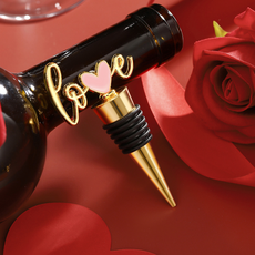 미소로운 발렌타인데이 LOVE 와인마개, 골드핑크, 1개