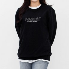 프린트스타 여성용 레터링 라운드넥 봄가을 긴팔 맨투맨 KK_175