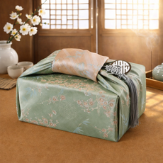 indi.k 亮緞包袱巾 70 x 70 cm, 清雅薄荷, 1個