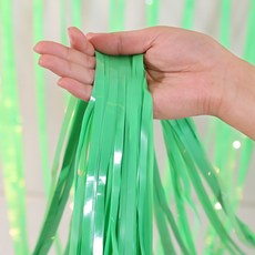 Peito 趣味歡樂彩色派對掛簾 1 x 2 m, 2個, 綠色