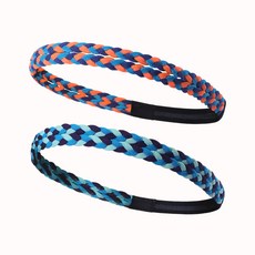 CoolFit運動雙頭髮帶 2種, 橙藍、紫藍