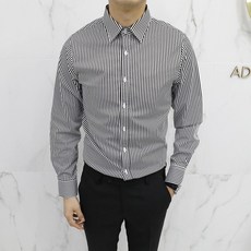 Adore Classic 男士內襯條紋正裝基本領彈性襯衫