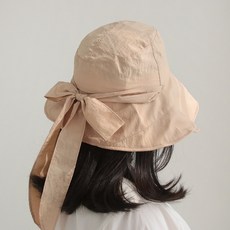 바비수 비비넛 리본 스트랩 와이드챙 바스락 벙거지