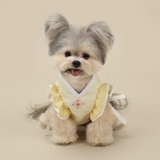 RITOGATO 狗狗花翼韓服披風背心, 1個, 黃色