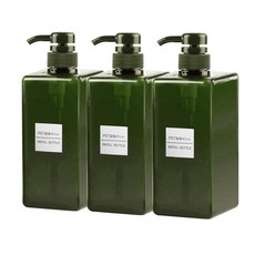 MONACO OLIVE 飯店式現代風洗髮精潤髮乳洗潔劑補充瓶 650ml, 3個, 綠色