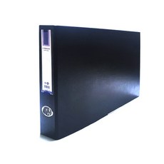 A3 D型環 橫式 合板活頁夾 3cm, 黑色, 1個