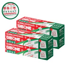 GIBONE Fresh Keeper 滑動式夾鏈袋 聖誕限定版 大型 15入, 4個, 大(L)