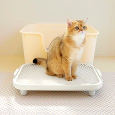 sosimtiger 貓咪防落砂心動踏墊, 1個, 白色