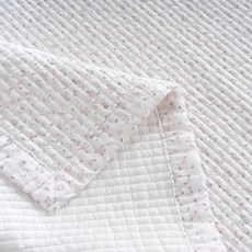 gBEDDING 乾燥花印花60支棉絎縫薄墊, 粉色