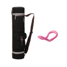 純色帆布瑜伽墊包+粉色瑜伽圈套組B02, 類型 2